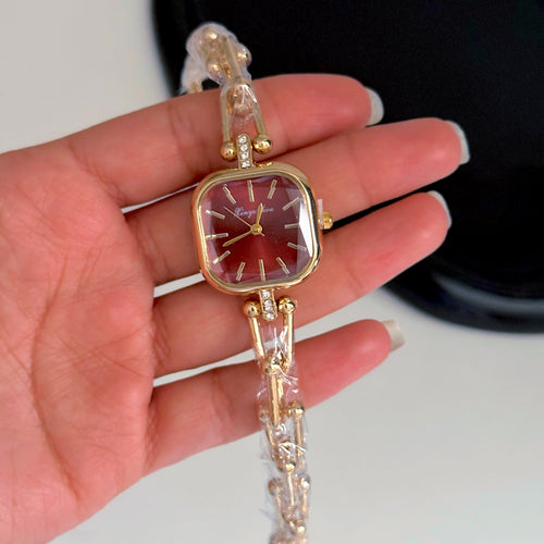 burgundy watch