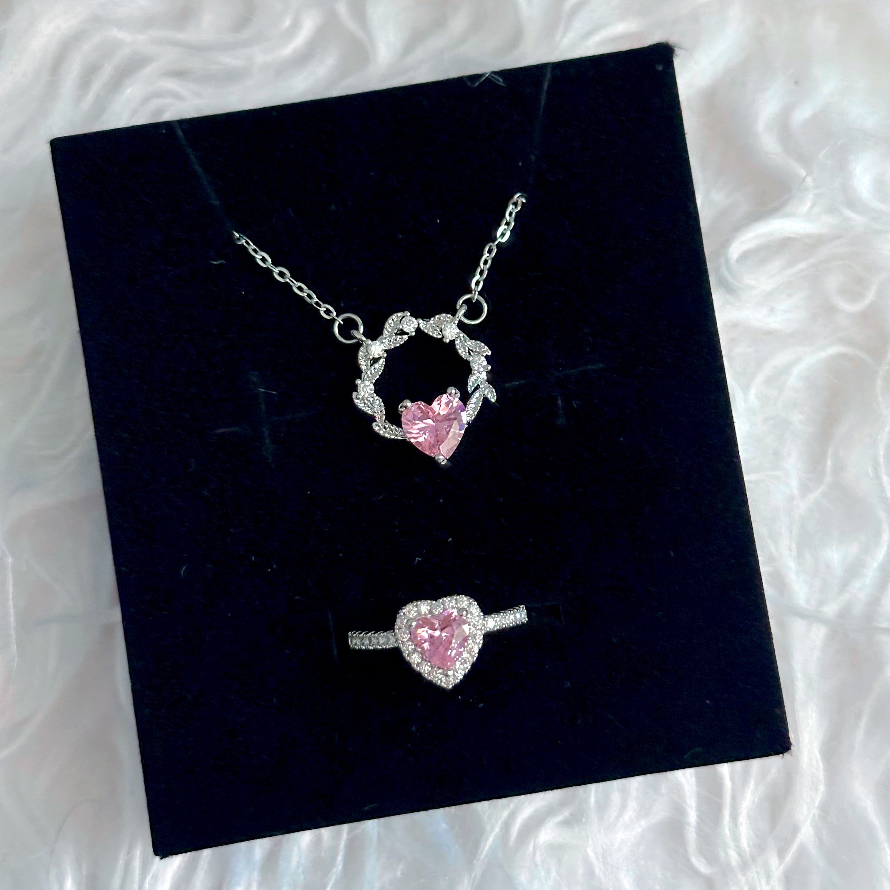Pink heart set