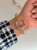 burgundy watch